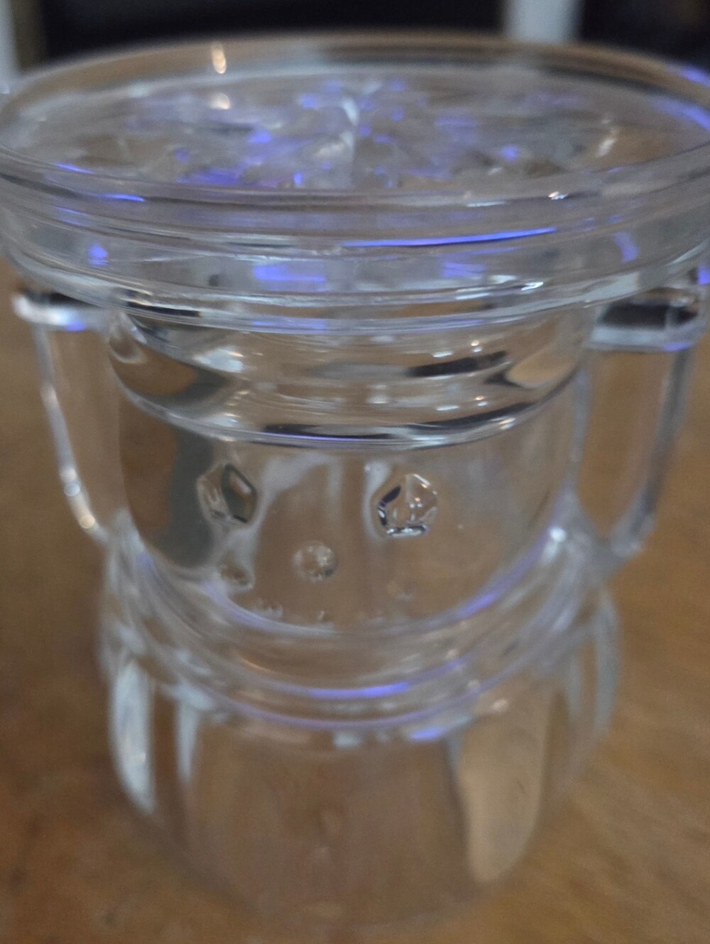 Deplomb 24% Lead Crystal Snowman Pillar Candle Holder Christmas
